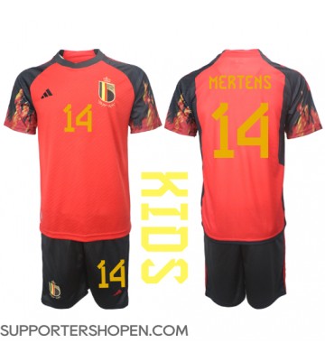 Belgien Dries Mertens #14 Hemmatröja Barn VM 2022 Kortärmad (+ korta byxor)